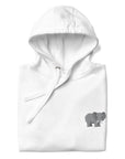 Think Ocean Elephant Aspirations Cotton Blend Embroidered Hoodie