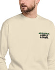 GUSTATORY Coffee & Chats Cotton Blend Embroidered Sweatshirt