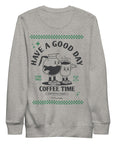GUSTATORY Have A Good Day Cotton Blend Embroidered Sweatshirt