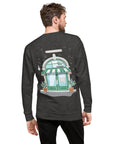 GUSTATORY Coffee & Chats Cotton Blend Embroidered Sweatshirt