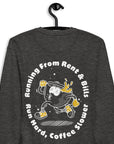 GUSTATORY Coffee Over Bills Cotton Blend Embroidered Sweatshirt