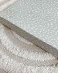 Anti-Roll Wedge Changing Mat - Sage Green Spotty Print