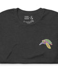 Think Ocean Turtle Fluorescence Cotton Embroidered T-Shirt