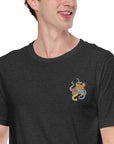 Think Ocean Octopus Fluorescence Cotton Embroidered T-Shirt