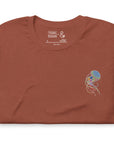 Think Ocean Jellyfish Fluorescence Cotton Embroidered T-Shirt