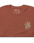 Think Ocean Octopus Fluorescence Cotton Embroidered T-Shirt