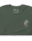 Think Ocean Jellyfish Fluorescence Cotton Embroidered T-Shirt