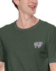 Think Ocean Elephant Aspirations Cotton Embroidered T-Shirt