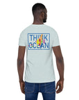 Think Ocean Fish Fluorescence Cotton Embroidered T-Shirt