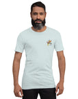 Think Ocean Octopus Fluorescence Cotton Embroidered T-Shirt