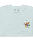 Think Ocean Octopus Fluorescence Cotton Embroidered T-Shirt