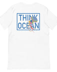 Think Ocean Jellyfish Fluorescence Cotton Embroidered T-Shirt