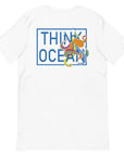 Think Ocean Octopus Fluorescence Cotton Embroidered T-Shirt