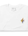 Think Ocean Fish Fluorescence Cotton Embroidered T-Shirt