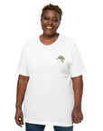 Think Ocean Turtle Fluorescence Cotton Embroidered T-Shirt