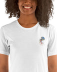 Think Ocean Jellyfish Fluorescence Cotton Embroidered T-Shirt