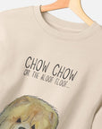 Snuggle Up in Style: Fawn Chow Chow Oversized Sweatshirt
