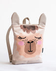 Kids Llama Backpack in Soft Velvet