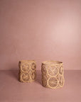 Atlántico Woven Hurricane Vase, Natural - Set of 2