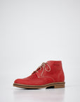 Red Leather Ankle Boots for Men