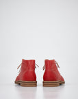 Red Leather Ankle Boots for Men