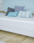 Daybed with Storage Drawers in Oak and White