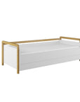 Daybed with Storage Drawers in Oak and White