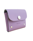 Handmade Leather Simple Coin Purse - Pastel Violet