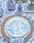 Virginia Blue and White Dinner Plates - Set of 4