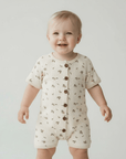 Waffle Romper in Soft Cotton