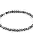 Walter Silver and Stone SKINNY Bracelet - Grey Jasper and Blue Sodalite