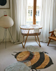 Transform Your Child's Room with a Fun and Educational Bee-Shaped Rug - Eco-Friendly & Washable by Lorena Canals at www.brixbailey.com