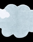 Washable Puffy Rug Dream Blue Cloud 110 x 170 cm