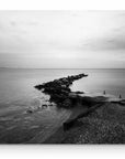 DISCOVER THE SERENITY OF DIAFANI: A CAPTIVATING BLACK AND WHITE LANDSCAPE PRINT by George Tatakis at brixbailey.com