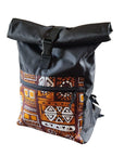 Waterproof Rolltop Backpack - Orange Pattern