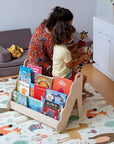 Wave Design Montessori Bookshelf / Medium Size-4