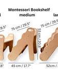 Wave Design Wooden Bookshelf / Small Size-3