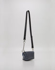Handmade Grey and Blue Leather Shoulder Bag
