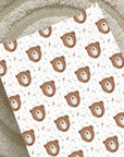 Anti-Roll Wedge Baby Changing Mat - Bru Bear Print