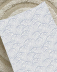Anti-Roll Wedge Changing Mat - Blue Ocean Waves Print