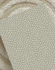 Anti-Roll Wedge Changing Mat - Sage Green Spotty Print