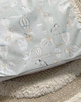 Anti-Roll Wedge Baby Changing Mat - Blue Hot Air Balloons Print