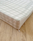 Anti-Roll Wedge Changing Mat - Sage Green Gingham