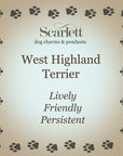 West Highland Terrier Silver Dog Charm