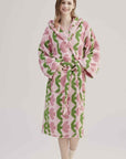 Whimsical Tulip Hooded Bath Robe - 100% Organic Long-stapled Cotton-3
