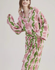 Whimsical Tulip Hooded Bath Robe - 100% Organic Long-stapled Cotton-1