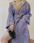 Whimsy Funky Smiley Face Hooded Robe - Soft 100% Organic Long-stapled Cotton-3