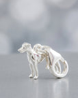 Whippet Silver Dog Charm