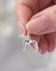Whippet Silver Dog Charm