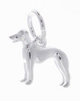 Whippet Silver Dog Charm